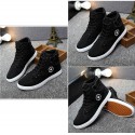 Sapatênis Masculino Cano Alto Estilo Bota Solado Branco All Star Preto