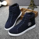 Sapatênis Masculino Cano Alto Estilo Bota Solado Branco All Star Preto