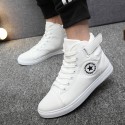 Sapatênis Masculino Cano Alto Estilo Bota Solado Branco All Star Preto