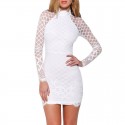 Dress Elegant Princess Short White Style Bride Long Sleeve