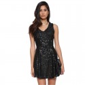 Dress Black Bright Short Night Party Elegant