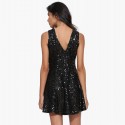 Dress Black Bright Short Night Party Elegant