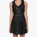 Dress Black Bright Short Night Party Elegant