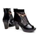 Women's Boots Black Boots Medium Grosso Party Club and Ballad