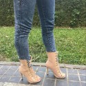 Bota Feminina Preta Cladiadora com Laços Coutry Salto Fino Vaquejada