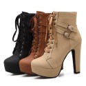 Women's Boots Couture Cowgirl Platform Leather and High Heels