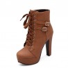 Women's Boots Couture Cowgirl Platform Leather and High Heels