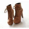 Women's Boots Couture Cowgirl Platform Leather and High Heels