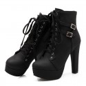 Women's Boots Couture Cowgirl Platform Leather and High Heels