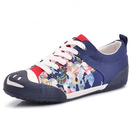 Sapatênis Feminino Colorido Rasteiro Casual Escolar Estampado Floral