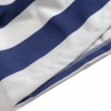 Summer Striped Short Dress White and Blue