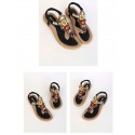 Gypsy Casual Women's Sandal with Colorful Stones Decorated