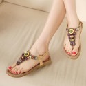 Gypsy Casual Women's Sandal with Colorful Stones Decorated