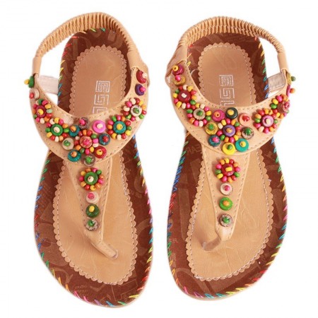 Women's Sandal Decorated Casual Colorful Elastic Creeper