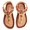 Women's Sandal Decorated Casual Colorful Elastic Creeper