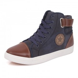 all star cano alto couro marrom