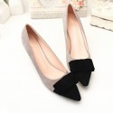 Women's Black Low-Ended Shoe With Fine Peak Social Luxury Elegant