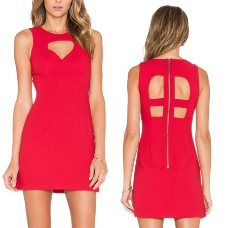 Basic Red Dress Short Summer Fashion