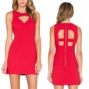 Vestido Básico Vermelho Curto Moda Verão