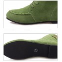 Shoe Boot Female Cano High Ankle Military Style Green Tennis