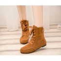 Shoe Boot Female Cano High Ankle Military Style Green Tennis