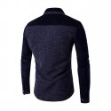 Men's Casual Shirt Long Sleeve Winter Fashion Button Gray