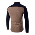 Men's Casual Shirt Long Sleeve Winter Fashion Button Gray