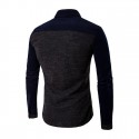 Men's Casual Shirt Long Sleeve Winter Fashion Button Gray