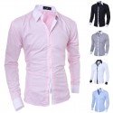 Men's Social Smooth Basic Long Sleeve Button