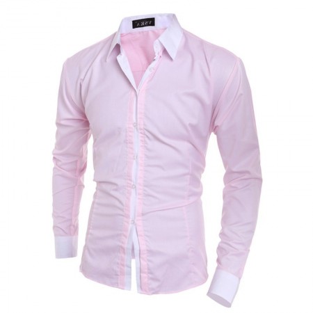 Men's Social Smooth Basic Long Sleeve Button