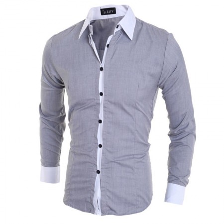 Men's Social Smooth Basic Long Sleeve Button