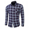 Casual Shirt Striped Plaid Long Sleeve Party Ballad Young Club