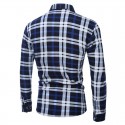 Casual Shirt Striped Plaid Long Sleeve Party Ballad Young Club