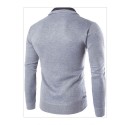 Suéter Blusão Pullover de Inverno Masculino Ziper Manga Longa Grosso
