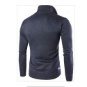 Suéter Blusão Pullover de Inverno Masculino Ziper Manga Longa Grosso