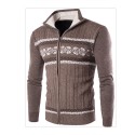 Sweater Pullover Winter Sweater Men's Ziper Long Sleeve Thick