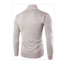 Sweater Pullover Winter Sweater Men's Ziper Long Sleeve Thick