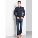 Men's Long Sleeve Basic Polo T-Shirts