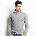 Men's Long Sleeve Basic Polo T-Shirts