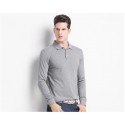 Men's Long Sleeve Basic Polo T-Shirts