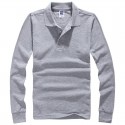 Men's Long Sleeve Basic Polo T-Shirts