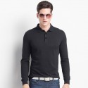 Men's Long Sleeve Basic Polo T-Shirts