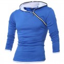 Men's Ziper Hooded Sweatshirt with Asymmetric Cotton Thick Fabric