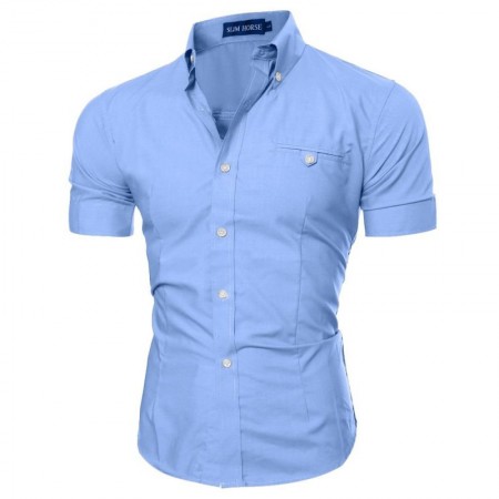 Men's Casual Shirt Casual Short Sleeve Casual Gray