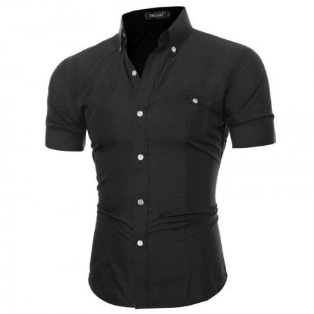 Men's Casual Shirt Casual Short Sleeve Casual Gray