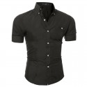 Men's Casual Shirt Casual Short Sleeve Casual Gray