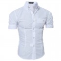 Men's Casual Shirt Casual Short Sleeve Casual Gray