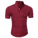 Men's Casual Shirt Casual Short Sleeve Casual Gray