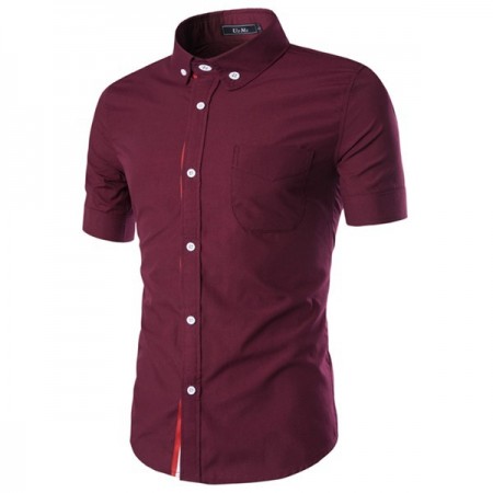 camisa social vermelha masculina