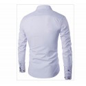 Men's Slim Fit Slim Fit Cotton Long Sleeve Blue